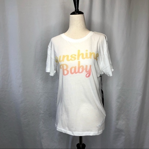 NWT Wildfox Sunshine Baby ombré white t shirt XS - Picture 2 of 8